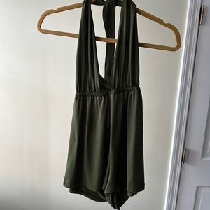 Romper Halter Tie top, low cut
